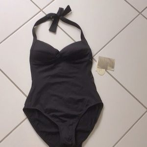 Tommy Bahama black halter swimsuit